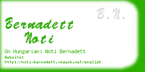 bernadett noti business card